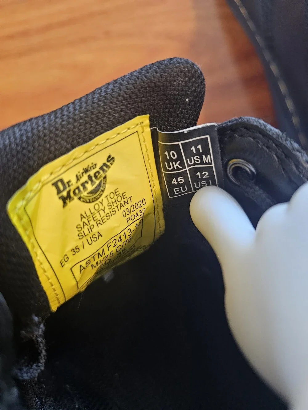 Dr Martens Low Oxford Industrial Black Leather Alloy Steel Toe Work Shoe M11-W12